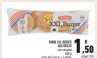 Conad Mega burger with buns sesame 450 g(ml) offerta