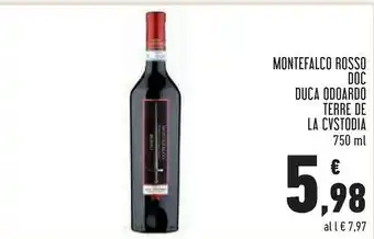 Conad Montefalco rosso doc duca odoardo offerta