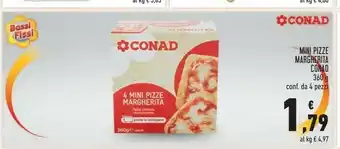 Conad Conad - 4 mini pizze margherita 360 g(ml) offerta
