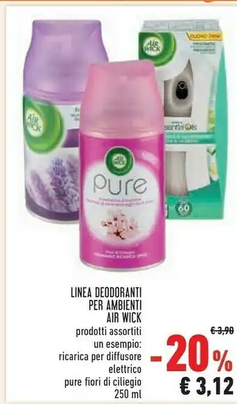 Conad Linea deodoranti per ambienti ricarica per diffusore elettrico pure fiori di ciliegio 250 ml offerta
