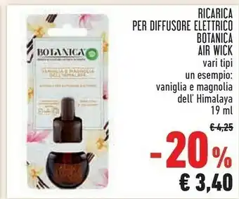 Conad Ricarica per diffusore elettrico botanica vaniglia e magnolia dell' himalaya 19 ml offerta