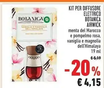 Kit per diffusore elettrico botanica