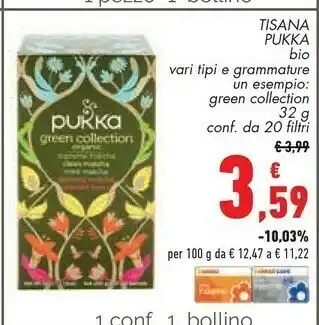 Conad Pukka tisana green collection offerta
