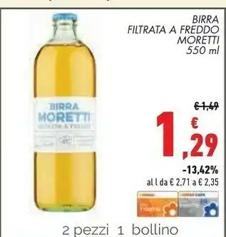 Conad Birra filtrata a freddo offerta
