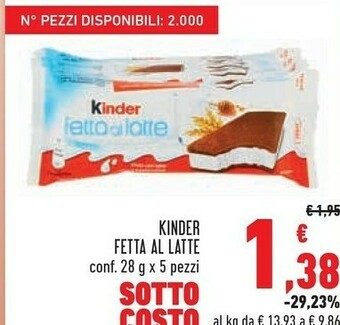 Conad Superstore fetta al latte offerta