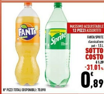 Conad Coca-cola - sprite 1500 g(ml) offerta