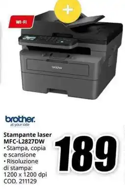 MediaWorld brother Stampante laser MFC-L2827DW offerta
