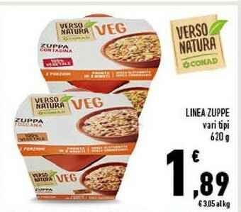 Conad Conad - zuppa toscana verso natura veg 620 g(ml) offerta