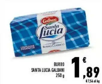 Conad Santa lucia burro classico 250 g(ml) offerta