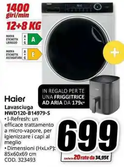 MediaWorld Haier Lavasciuga HWD120-B14979-S offerta