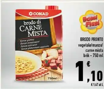 Conad Conad - brodo di carne mista 750 g(ml) offerta