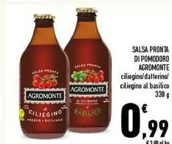 Conad Salsa pronta di ciliegino fresco e siciliano al basilico 330 g(ml) offerta