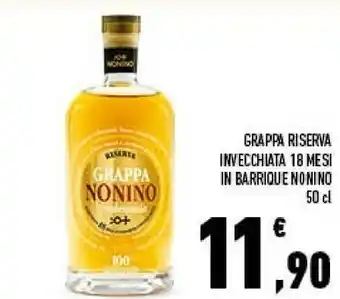 Il barrique nonino grappa riserva invecchiata
