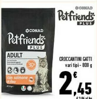 Conad Conad croccantini gatti offerta