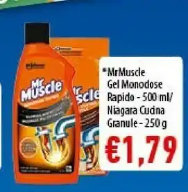 Conad Mr muscle gel monodose rapido 500 ml offerta
