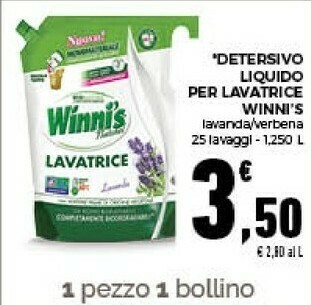 Conad Winni's detersivo liquido per lavatrice offerta