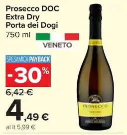 Carrefour Market Prosecco DOC Extra Dry Porta dei Dogi 750 ml offerta
