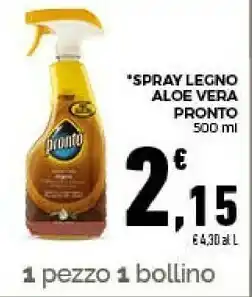 Conad Pronto spray legno aloe vera 500 ml offerta