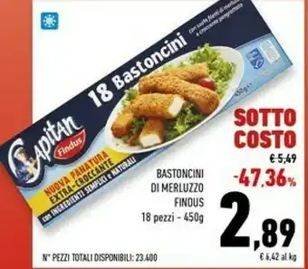 Conad Superstore 18 bastoncini con 100% filetti di merluzzo 450 g(ml) offerta