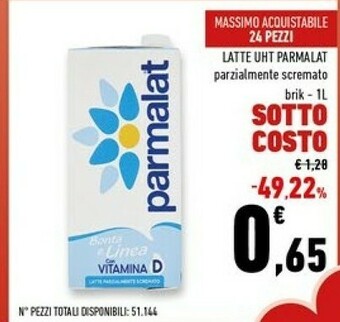 Conad Superstore Latte parzialmente scremato uht 1000 g(ml) offerta