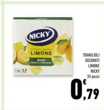 Conad Superstore Nicky tovaglioli decorati limone offerta