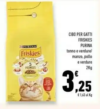 Conad Superstore Cibo per gatti friskies tonno e verdure/ manzo, pollo e verdure offerta