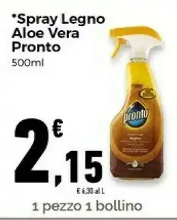 Conad Superstore Pronto spray legno aloe vera offerta