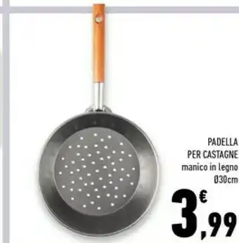 Conad Superstore Padella per castagne manico in legno 030cm offerta