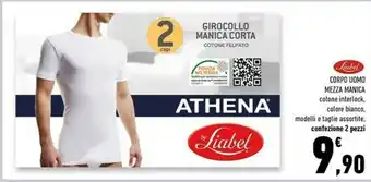 Conad Superstore Liabel corpo uomo mezza manica athena offerta