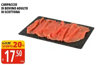 Tigros CARPACCIO DI BOVINO ADULTO DI SCOTTONA offerta