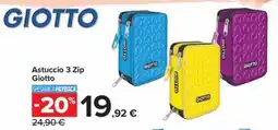 Carrefour Astuccio 3 Zip Giotto offerta