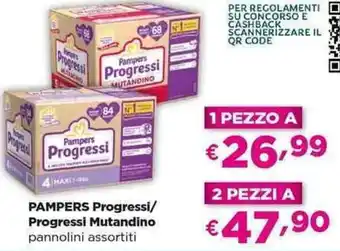 Acqua & Sapone PAMPERS Progressi/ Progressi Mutandino pannolini assortiti offerta