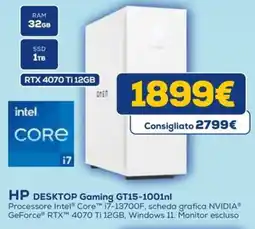 Euronics HP DESKTOP Gaming GT15-1001nl offerta