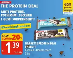 Tigros BARRETTE PROTEIN DEAL ENERVIT Coconut - Double choco 55 g offerta