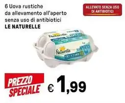 Iper La Grande 6 Uova rustiche da allevamento all'aperto senza uso di antibiotici LE NATURELLE offerta