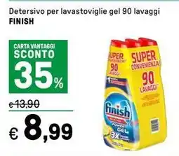 Iper La Grande Detersivo per lavastoviglie gel 90 lavaggi FINISH offerta