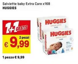 Iper La Grande Salviette baby Extra Care x168 HUGGIES offerta