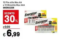 Iper La Grande 12 Pile stilo Max AA o 12 Ministilo Max AAA ENERGIZER offerta