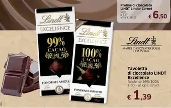 Lindt Excellence Tavoletta di cioccolato 50g
