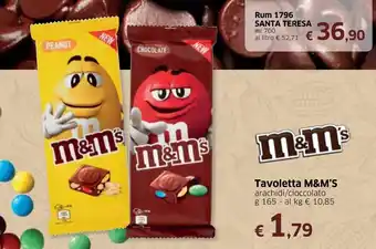 Famila M&M's Tavoletta 165g offerta