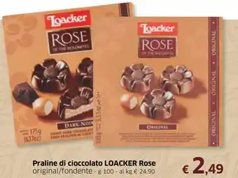 Famila Loacker Rose Praline di cioccolato 100g offerta