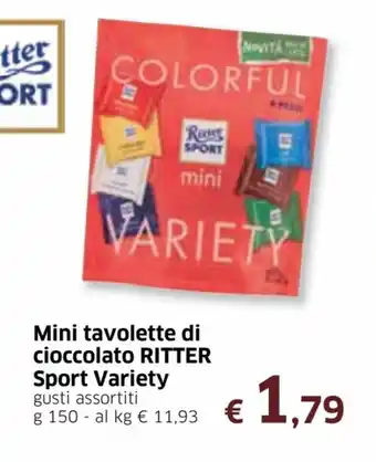 Famila Ritter Sport Variety Mini tavoletta di cioccolato 150g offerta
