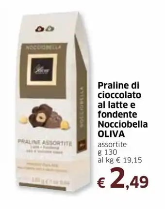 Famila Oliva Nocciobella Praline di cioccolato al latte e fondente 130g offerta