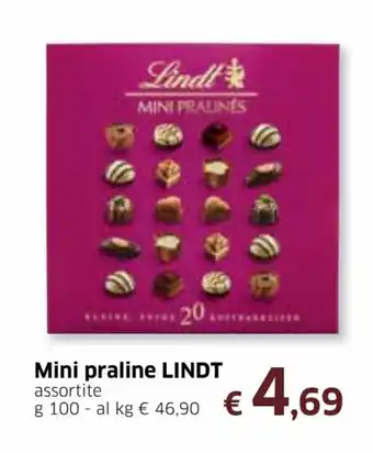 Famila Lindt Mini praline 100g offerta