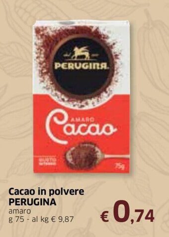 Famila Perugina Cacao in polvere 75g offerta