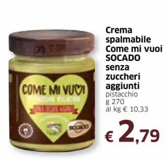 Socado Come mi vuoi Crema spalmabile senza zuccheri aggiunti 270g