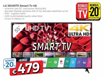 Famila LG 55UN711 Smart Tv 4K offerta
