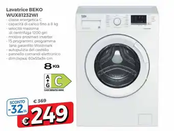Famila Beko WUX8123WI Lavatrice offerta