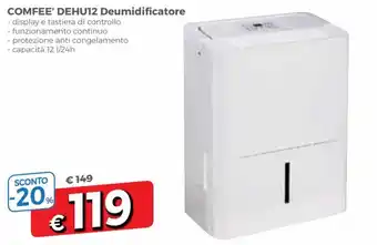 Famila Comfee' DEHU12 Deumidificatore offerta