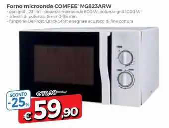 Famila Comfee' Forno microonde MG823ARW offerta